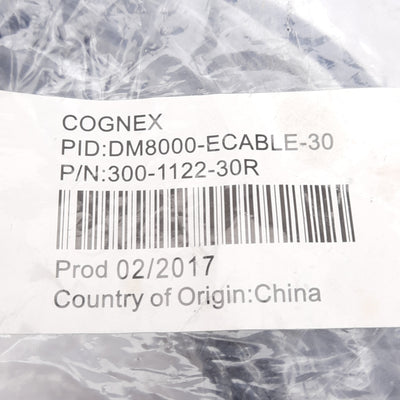 New Cognex 300-1122-30R Dataman Barcode Reader Scanner Ethernet Cable, 30m, RJ45
