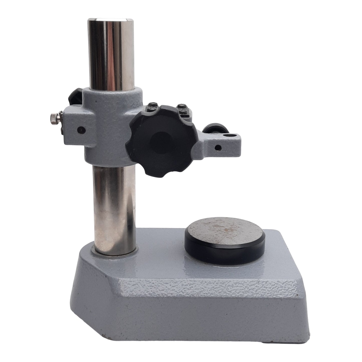Used Mitutoyo 7004 Dial Gage Stand, ø30mm Shaft ø3/8in Stem, 4in Travel *Rusty Anvil*