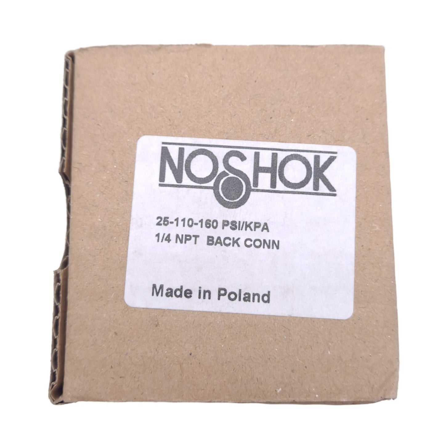New NOSHOK 25-110-160-PSI/kPa Pressure Gauge, 160psi/kPa, 1/4in NPT, ø2.5in