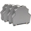 New Lot of 4 WAGO 249-197 Screwless End Stop Terminal Block, 14mm, DIN-35 Rail, Gray