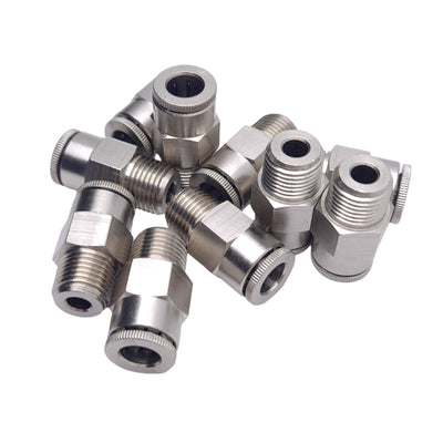 New Lot of 10 Eaton 1168X4 Push to Connect Adapters, 1/4in OD to 1/8 NPT, 250PSI Max