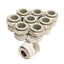 New Lot of 9 KQ2H12-04NS Pneumatic Fittings Rc1/2 to 12mm P2C Tubing, 1.0MPa