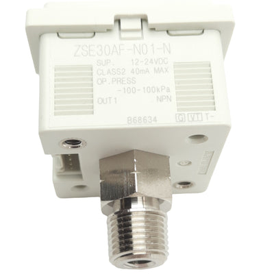New SMC ZSE30AF-N01-N Compound Pressure Switch, 12-24VDC, -100 to 100kPa, 1 NPN