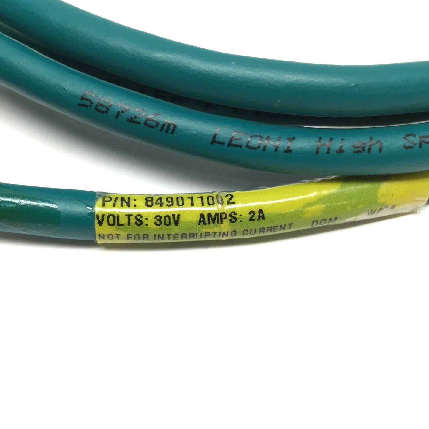 Used Cognex 849011002 In-Sight Camera Ethernet Cable 8-Wire RJ45 to M12 Male, 2m