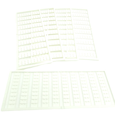 New Lot of 5 WAGO 209-501 Terminal Block Marker Sheets, Blank, 5mm, 10x10 Markers