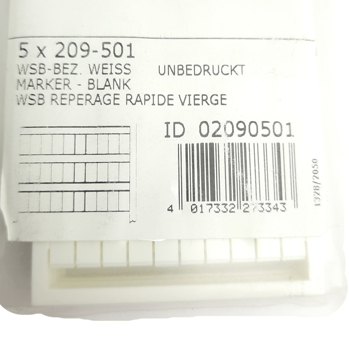 New Lot of 5 WAGO 209-501 Terminal Block Marker Sheets, Blank, 5mm, 10x10 Markers