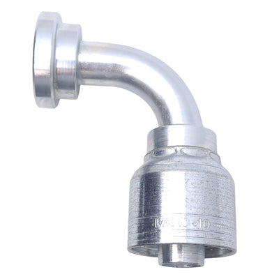 New Danfoss 1A10KSB10 Crimp Hose Fitting, 90° Elbow, Komatsu Split Flange, -10 Hose