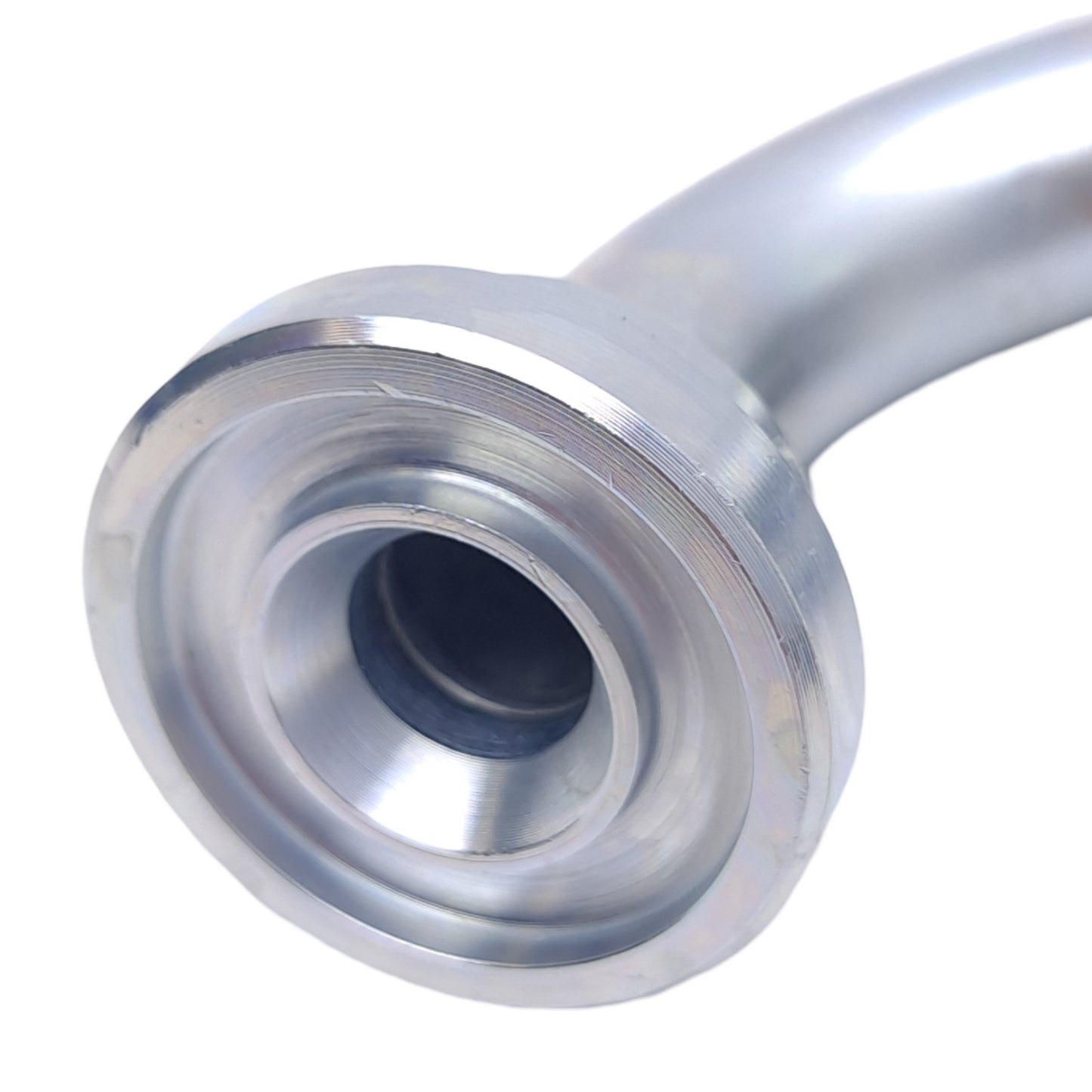 New Danfoss 1A10KSB10 Crimp Hose Fitting, 90° Elbow, Komatsu Split Flange, -10 Hose