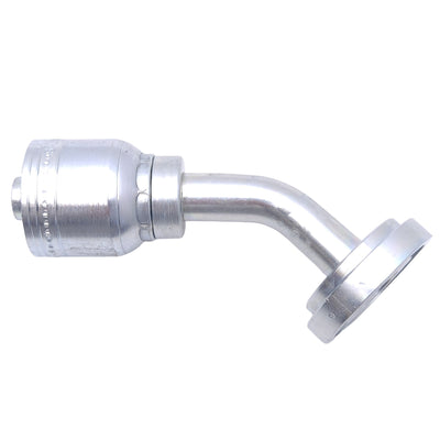 New Danfoss 1A12FLA8 Crimp Hose Fitting, 45° Elbow, 3/4in Flange, -8 Hose, 5000 PSI