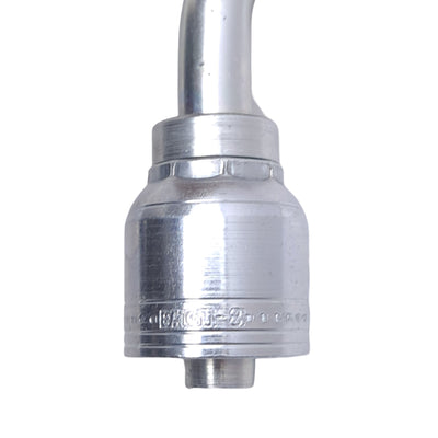 New Danfoss 1A12FLA8 Crimp Hose Fitting, 45° Elbow, 3/4in Flange, -8 Hose, 5000 PSI