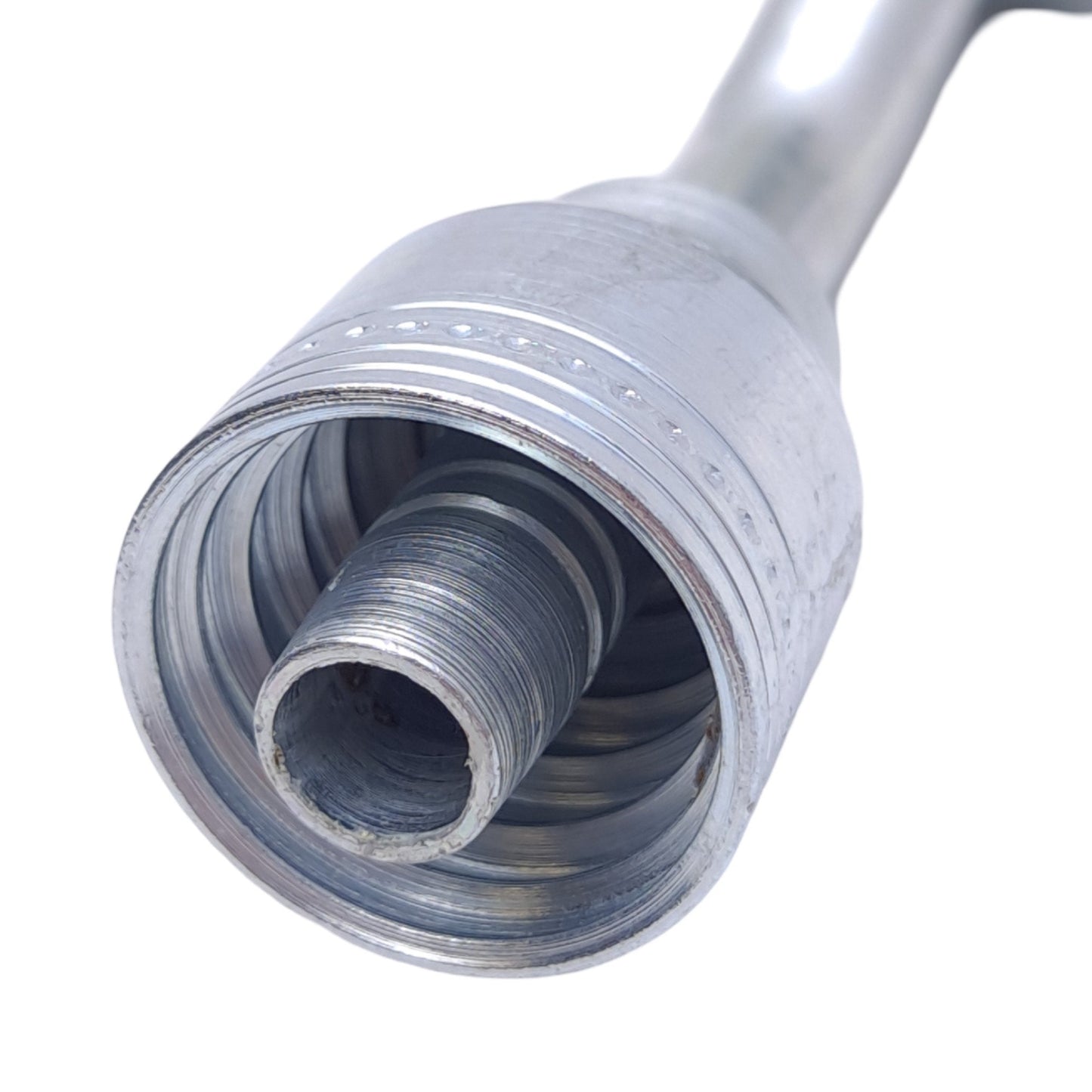 New Danfoss 1A12FLA8 Crimp Hose Fitting, 45° Elbow, 3/4in Flange, -8 Hose, 5000 PSI