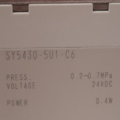 New SMC SY5430-5U1-C6 Solenoid Valve 3-Position Exhaust Center 0.2-0.7MPa 24VDC Coil