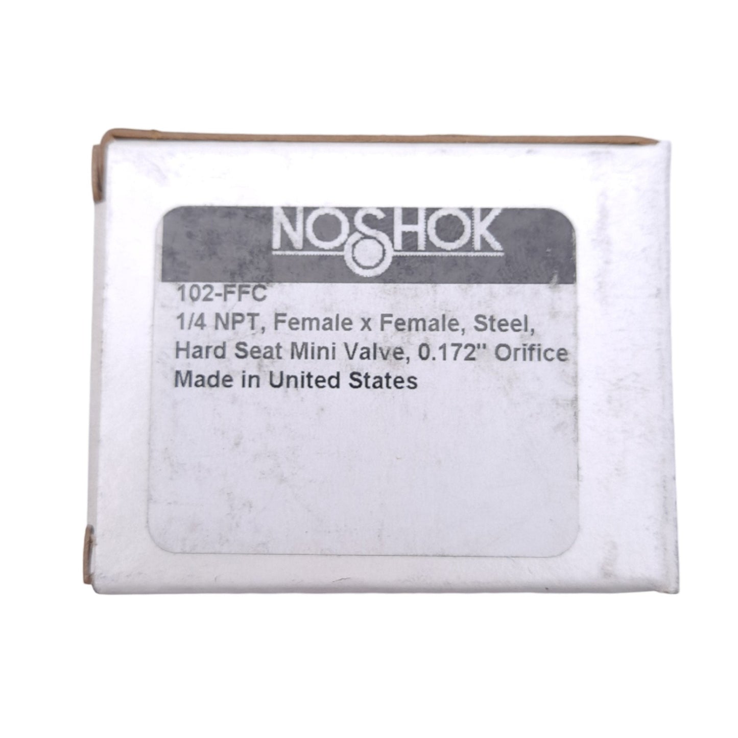 New NOSHOK 102-FFC Hard Seat Mini Needle Valve, 10000PSI, 1/4 NPT, 0.172in Orifice