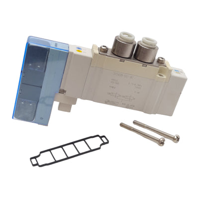 New SMC SY5A30-5U1-N7 Solenoid Valve 4-Position Dual 3-Port, 0.15-0.7MPa, 24VDC Coil