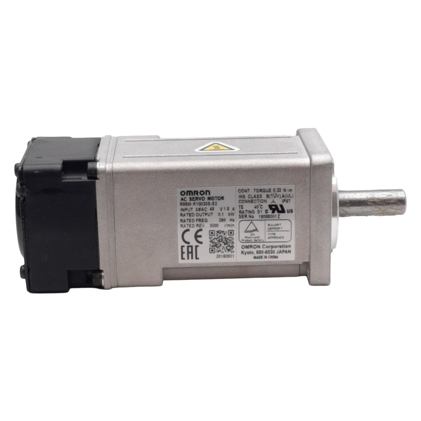 New Omron R88M-K10030S-S2 Servo Motor 3Ø 48VAC 1.6A 0.1kW 250Hz 3000RPM 40mm Flange