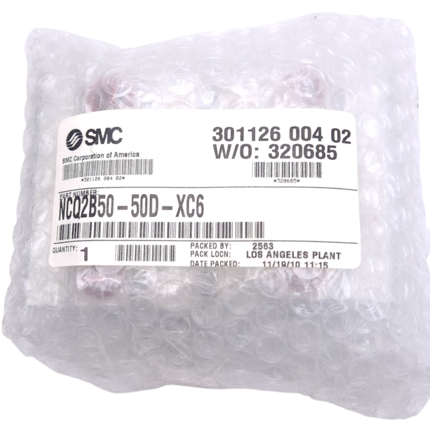 New SMC NCQ2B50-50D-XC6 Compact Cylinder, ø50mm Bore, 50mm Stroke, 1/4 NPT, 1.0MPa