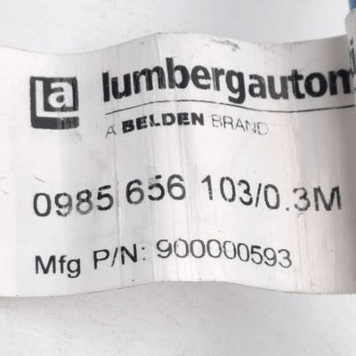 New Lumberg Automation 0985 656 103/0.3M Ethernet Cable M12 8-Pin Male to RJ45, 0.3M