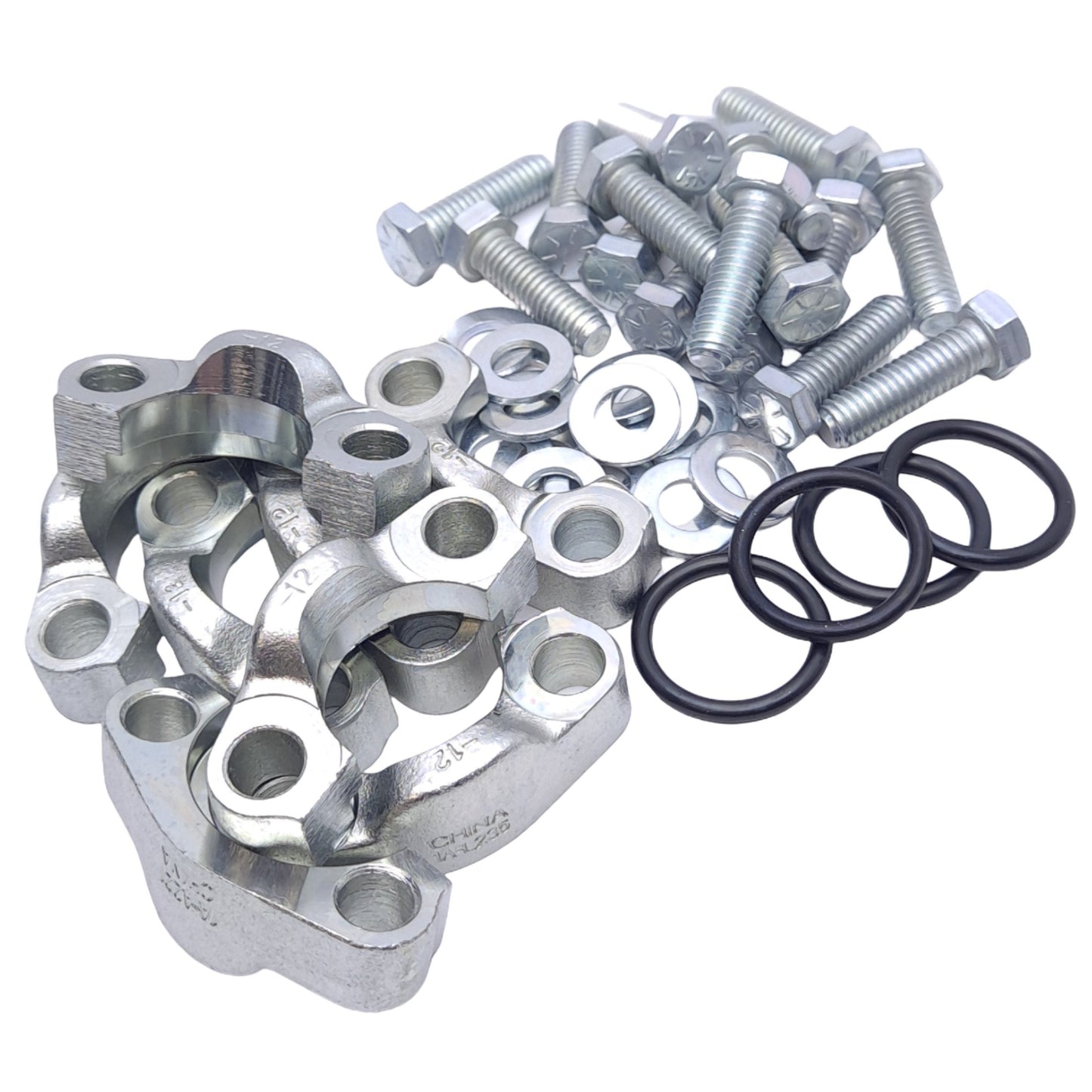 New Lot of 4 Anchor Fluid Power 12SFO Split Flange Kits, ø3/4in Code 61, 2.56in Long