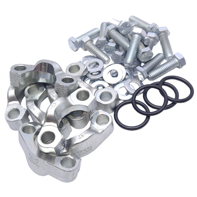 New Lot of 4 Anchor Fluid Power 12SFO Split Flange Kits, ø3/4in Code 61, 2.56in Long