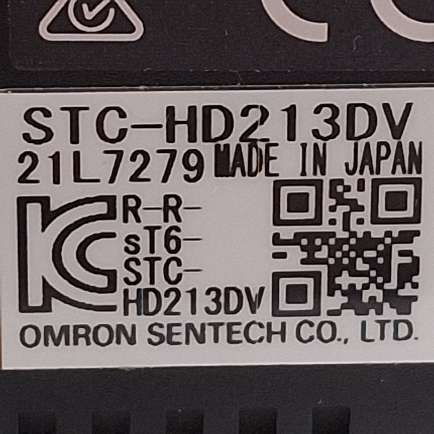Omron STC-HD213DV HD Camera, 1/2.8, HDMI, 2MP @ 60fps, 12VDC, C-Mount