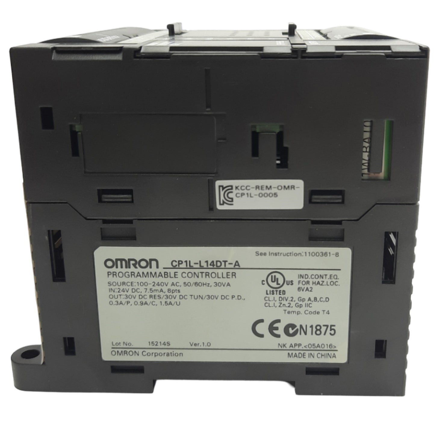 New Omron CP1L-L14DT-A Programmable Controller, 100-240VAC, 8x Input 6x Output