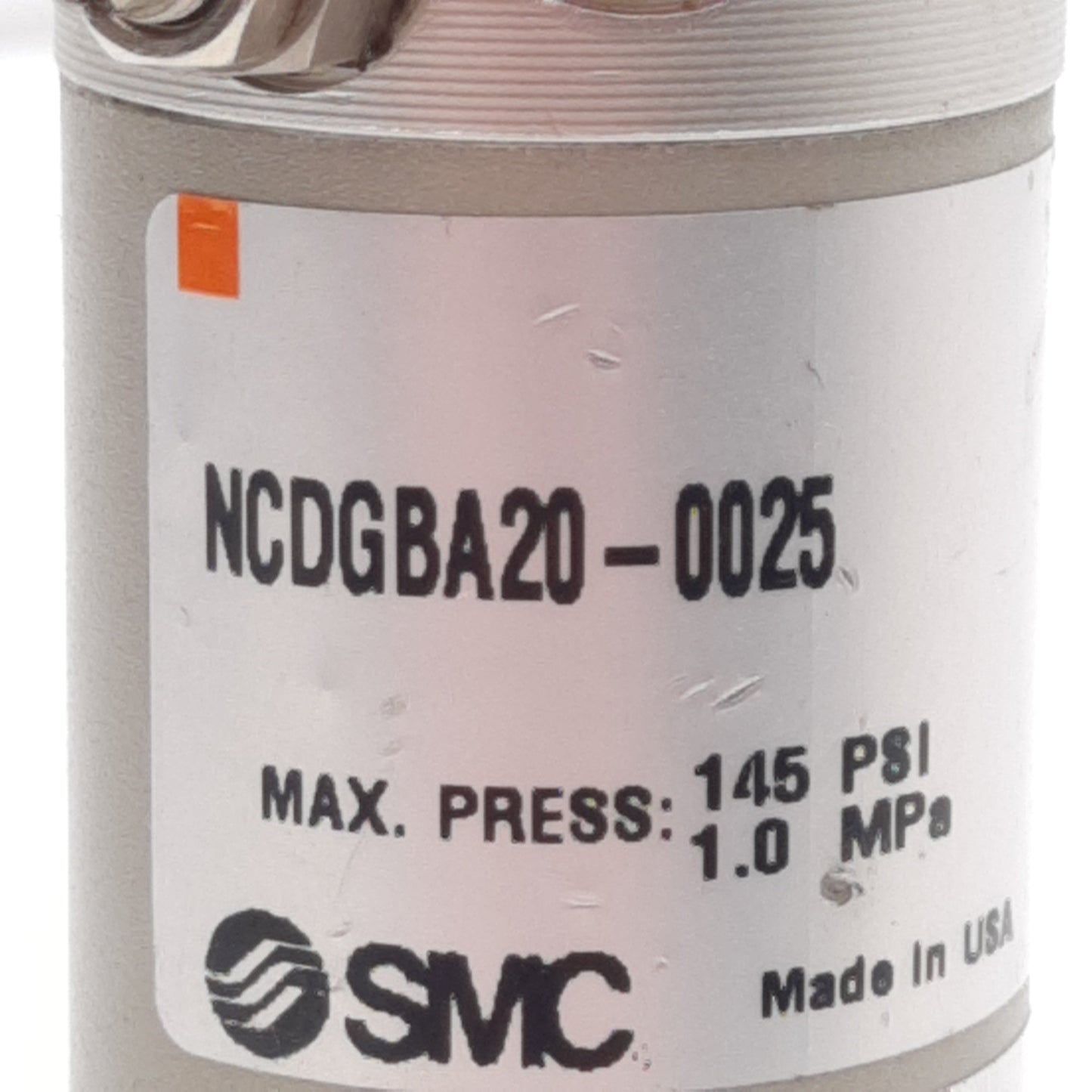 New SMC NCDGBA20-0025 Pneumatic Cylinder ø3/4in Bore, 0.25in Stroke, #10-32UNF Ports