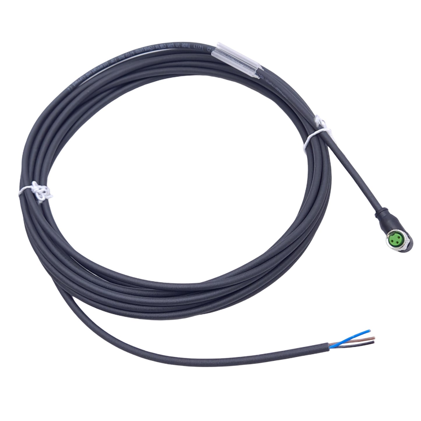 New Murr Elektronik 7000-08081-6300500 Cable, M8 3-Pin 90°Female to Flying Leads, 5m