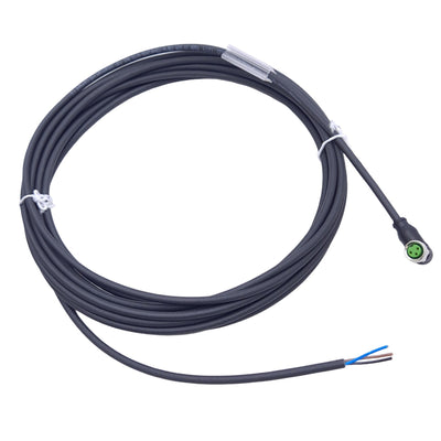 New Murr Elektronik 7000-08081-6300500 Cable, M8 3-Pin 90°Female to Flying Leads, 5m