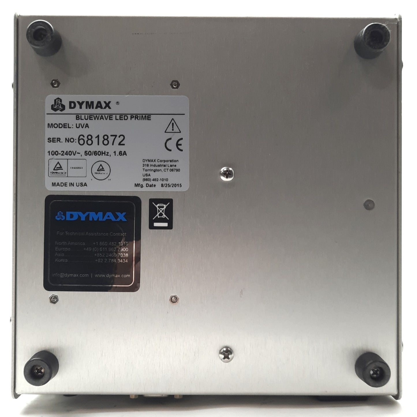 Used DYMAX Bluewave LED PRIME UVA Visicure Light Source, >15W/cm2, Timer/Manual, 100-240VAC