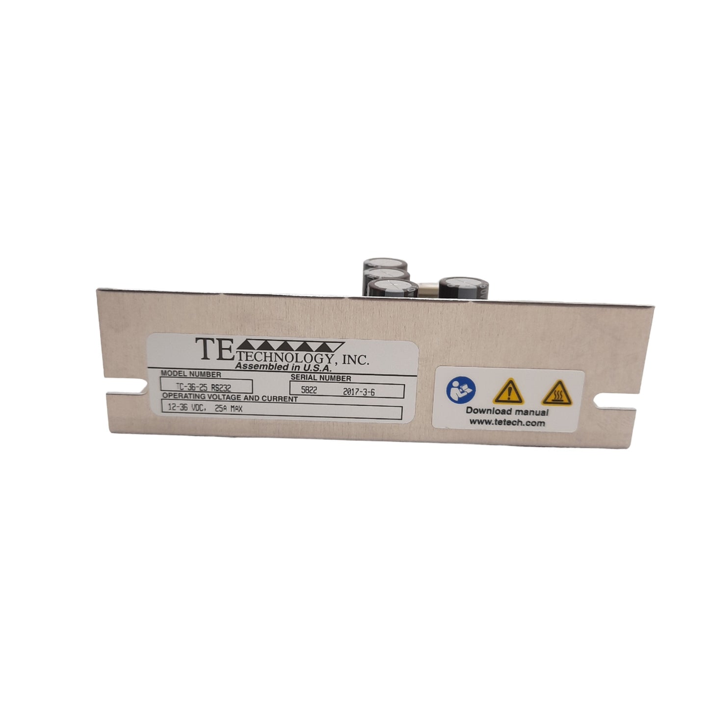 New – Open box TeTech TC-36-25-RS232 Temperature Controller, 25A, 12-36VDC, Windows-Compatible