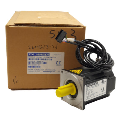 New Kollmorgen AKM41S-ANSN2-02 Servo Motor 3Ø 120VAC 0.72kW ø3/4in Shaft 84mm Frame