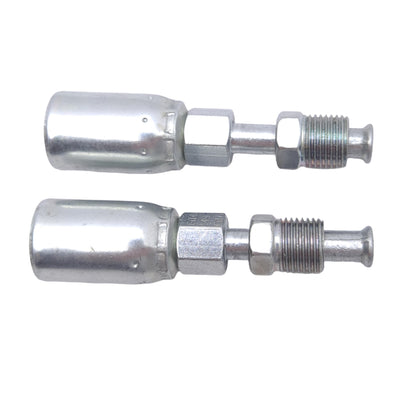 New Lot of 2 Danfoss 06904E-B04 Straight Crimp Hose Fittings 3/16 Inverted Swivel -4