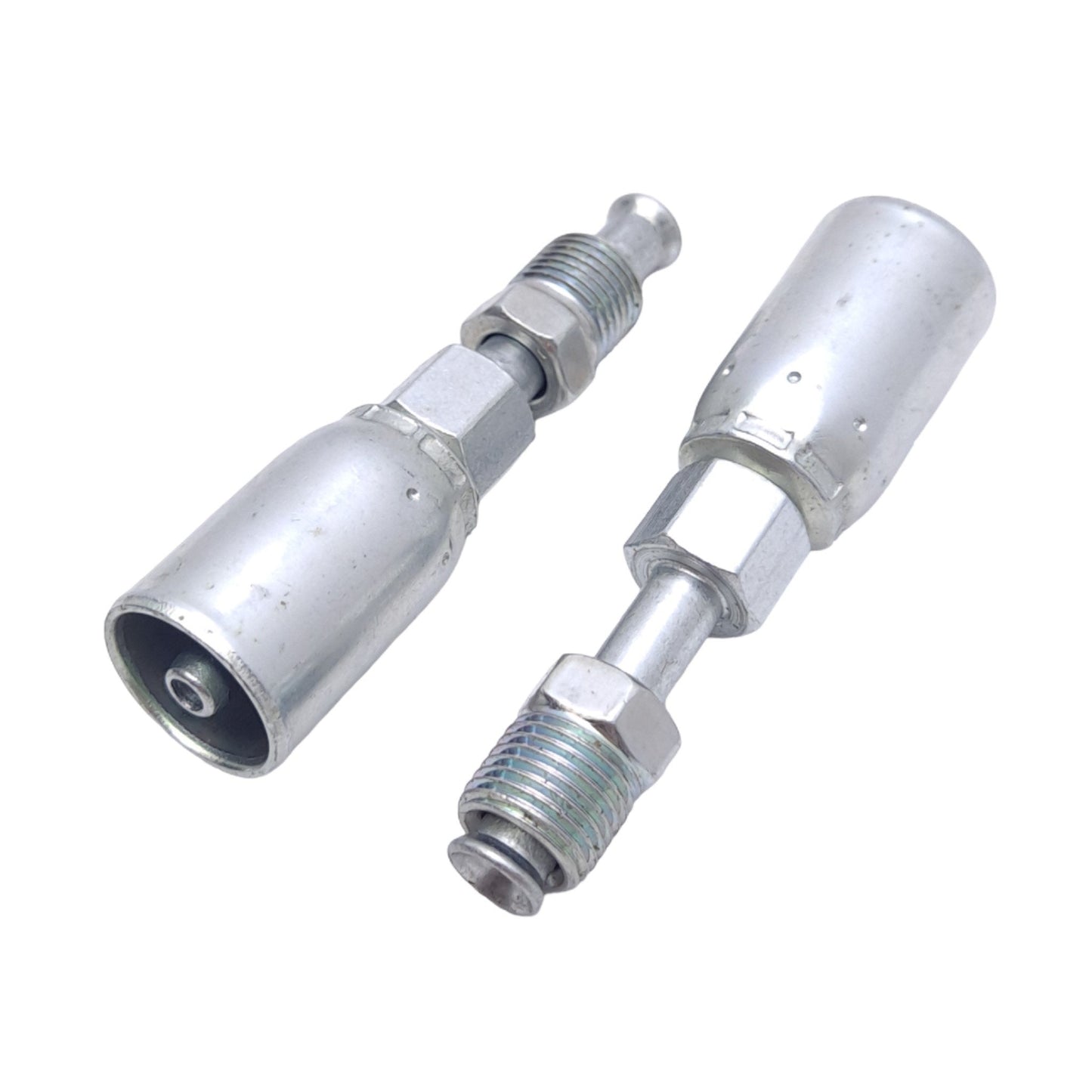 New Lot of 2 Danfoss 06904E-B04 Straight Crimp Hose Fittings 3/16 Inverted Swivel -4