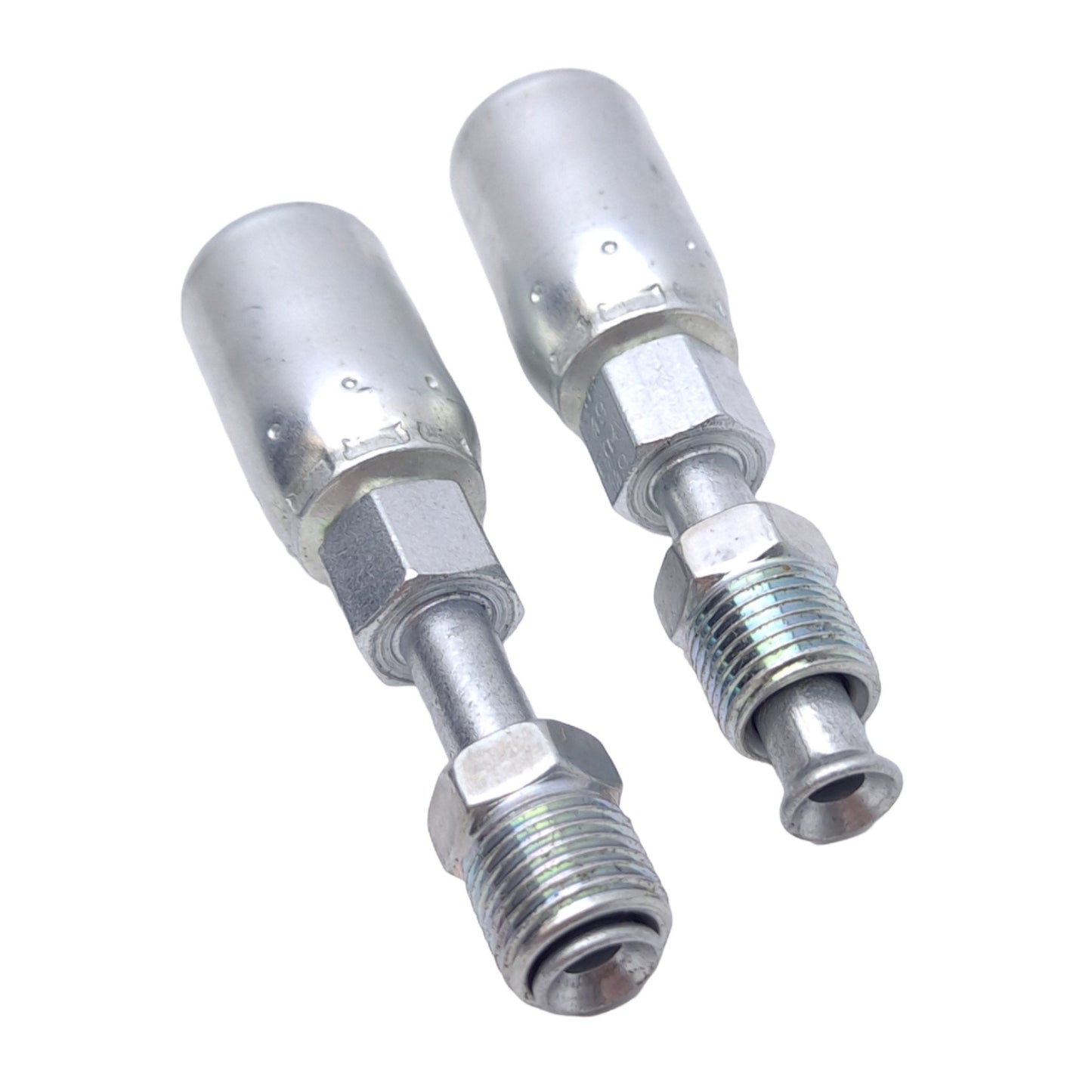 New Lot of 2 Danfoss 06904E-B04 Straight Crimp Hose Fittings 3/16 Inverted Swivel -4