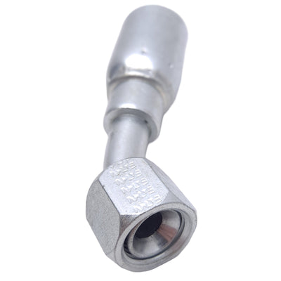 New Danfoss 06906E-686 Crimp Hose Fitting, 45° Elbow, 5/16" JIC 37 Female Swivel, -6