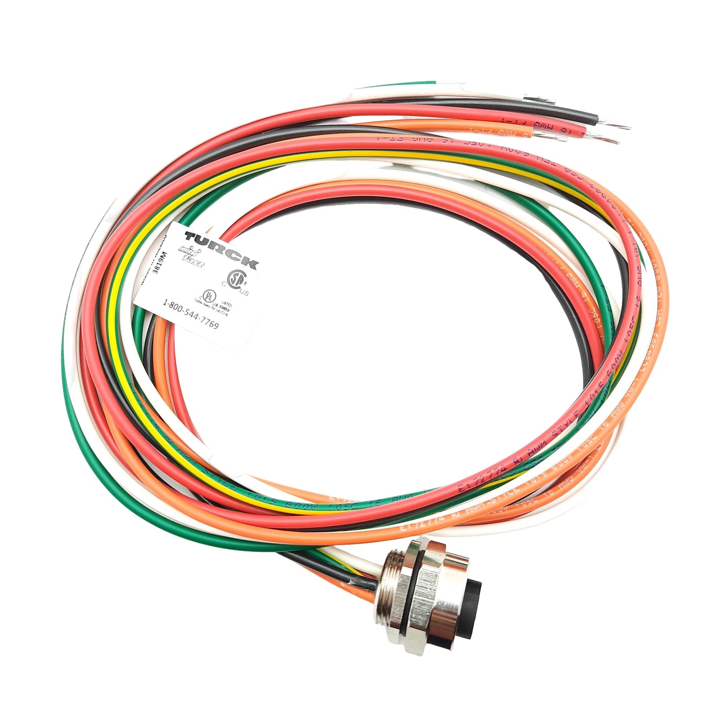 New Turck RFK 56-1M/M20 W/LN Front Mount Receptacle, 7/8″ MiniFast 6-Pins, Female