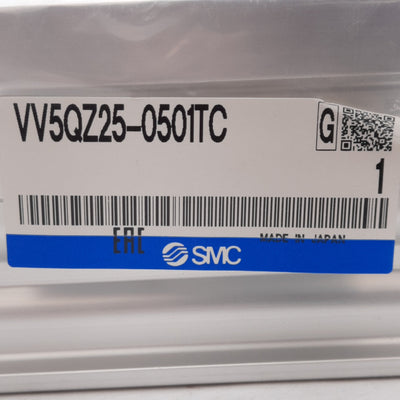 New SMC VV5QZ25-0501TC Base Mounted Manifold, Aluminum, 5-Stations, NPTF1/8 Ports