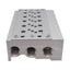 New SMC VV5QZ25-0501TC Base Mounted Manifold, Aluminum, 5-Stations, NPTF1/8 Ports