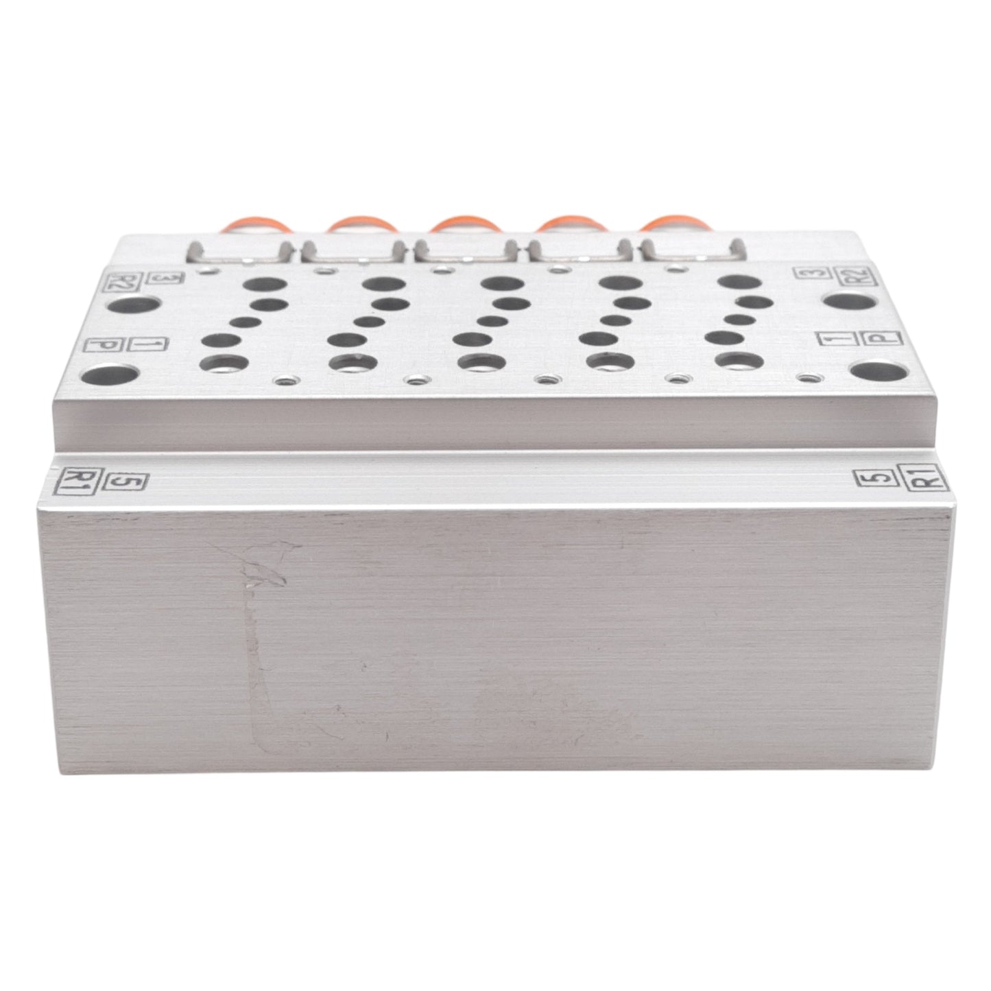 New – Open box SMC VV5QZ15-05N7TC Base Mounted Manifold, Aluminum, 5-Stations, ø1/4in One-Touch