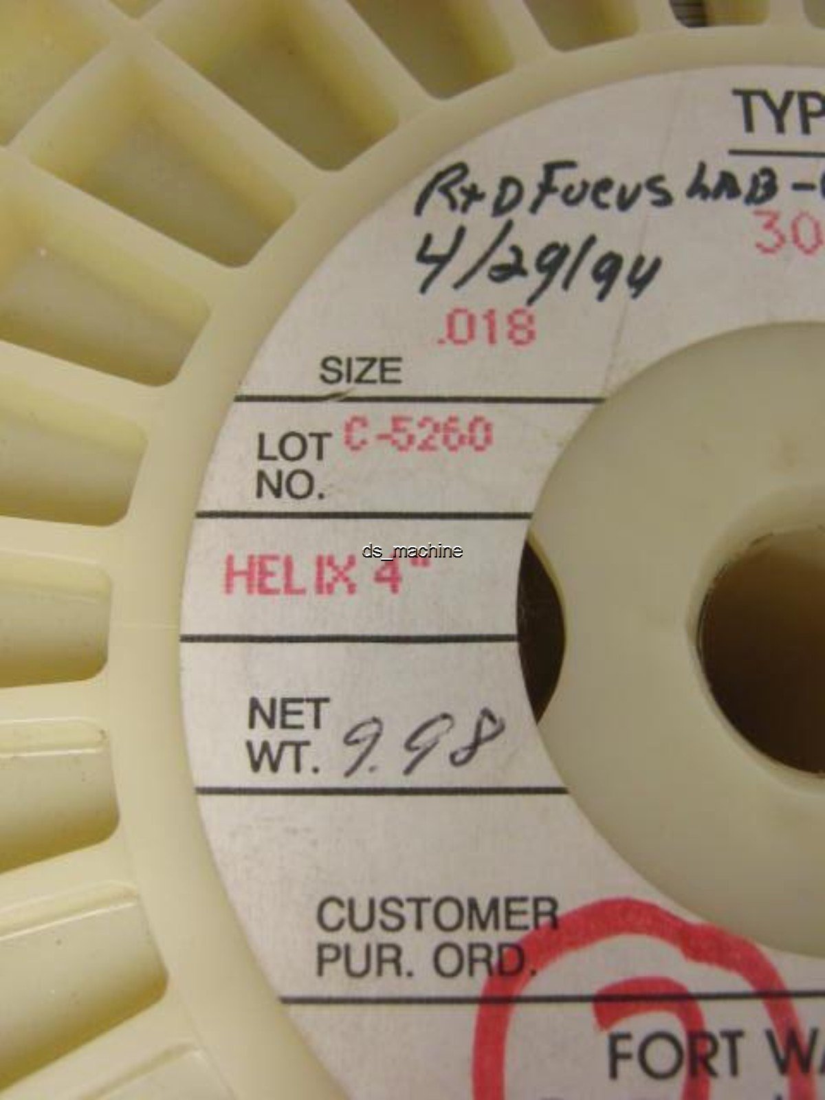 New Fort Wayne Metals 304V Stainless Steel Wire 0.018" Diameter Approx. 10,000'