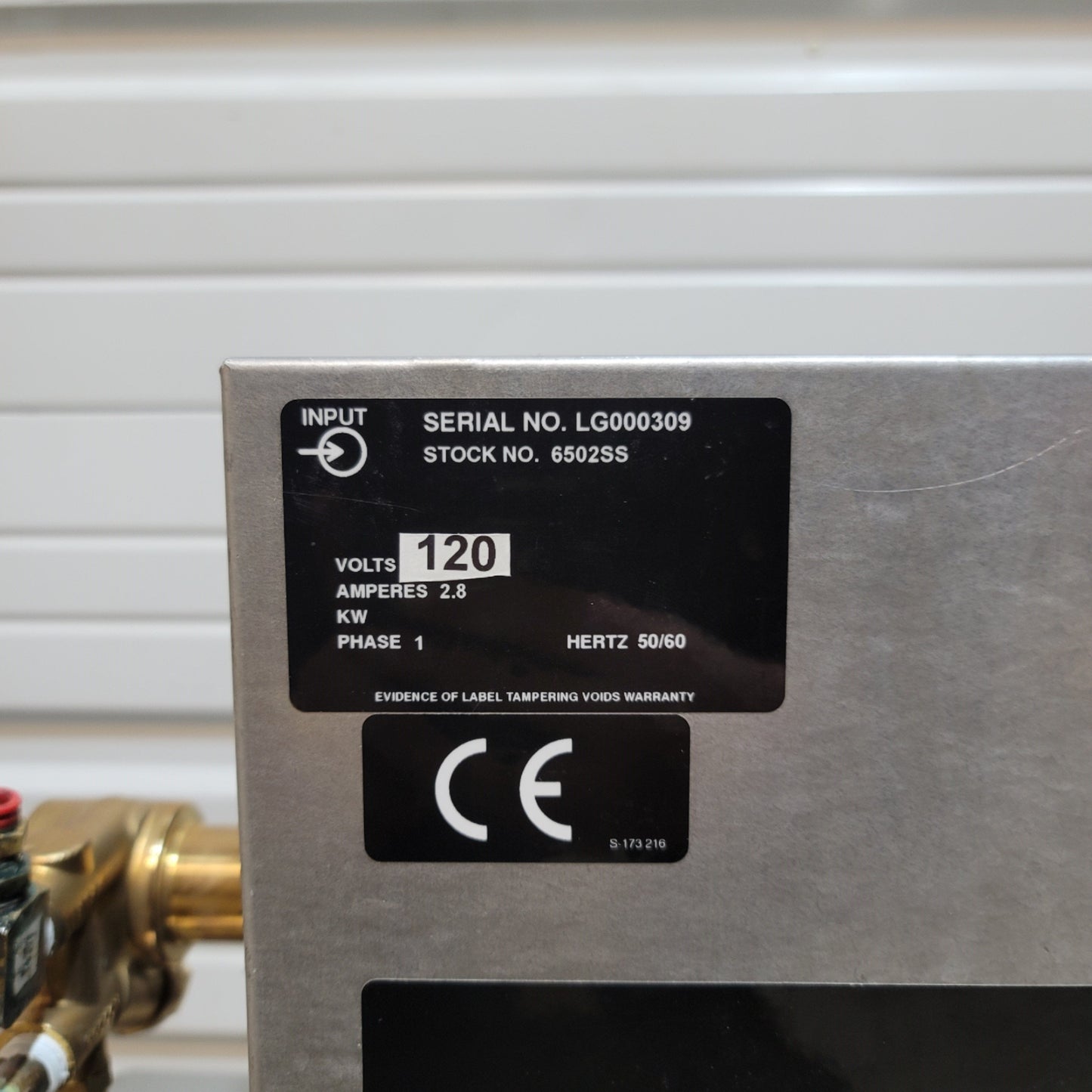 Used ITW Cooling Systems 6500SS Stainless Steel Water Cooler 6 Gallons 120VAC 6.4A