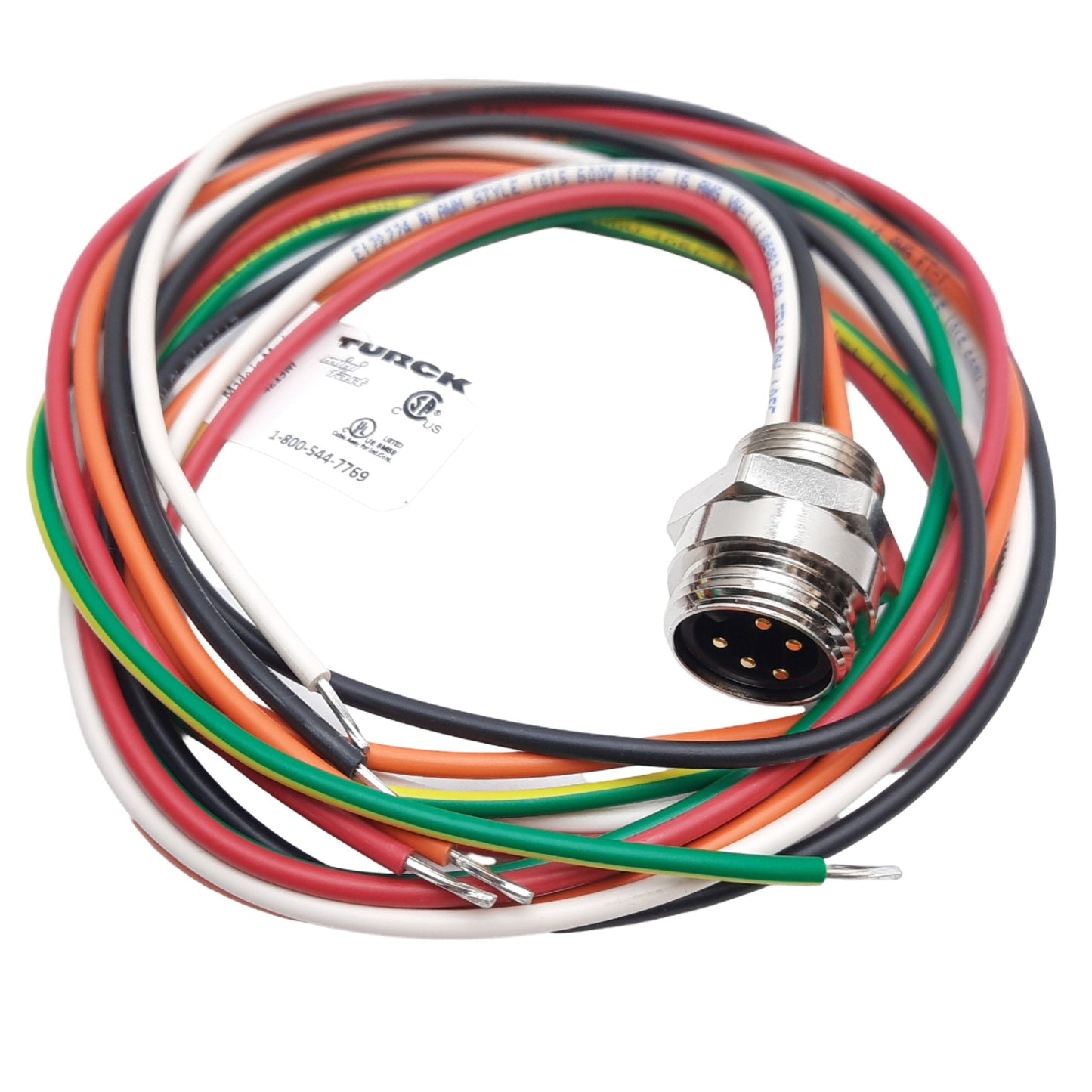 New Turck RSF 56-1M/M20 W/LN Front Mount Receptacle, Male 7/8″ MiniFast, 6-Pins