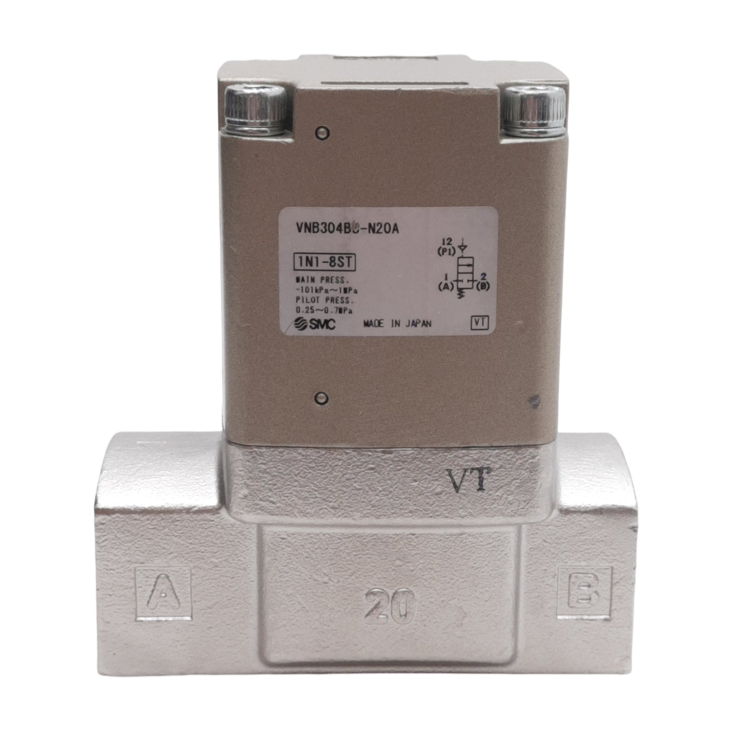 New SMC VNB304BS-N20A Process Valve, 2-Way NC, 1.0MPa, ø14mm Orifice, 3/4in NPT