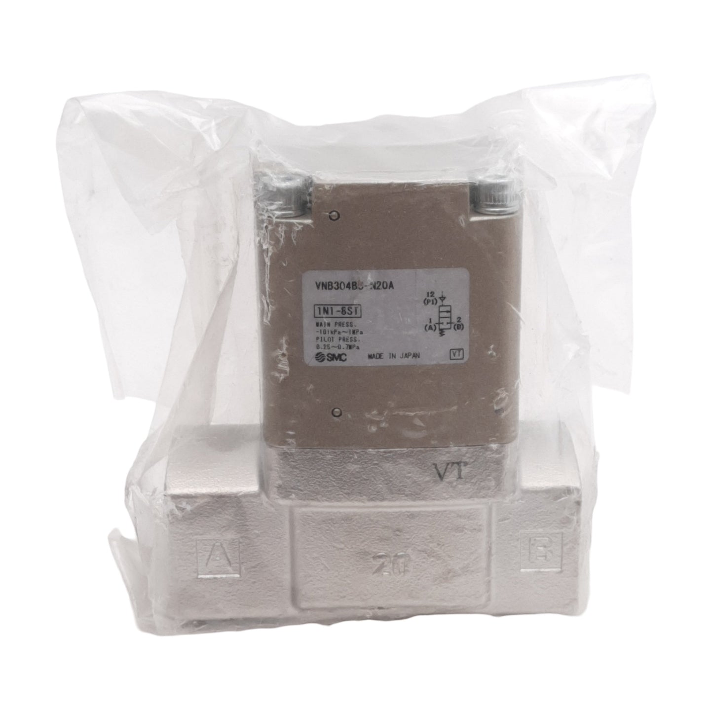 New SMC VNB304BS-N20A Process Valve, 2-Way NC, 1.0MPa, ø14mm Orifice, 3/4in NPT