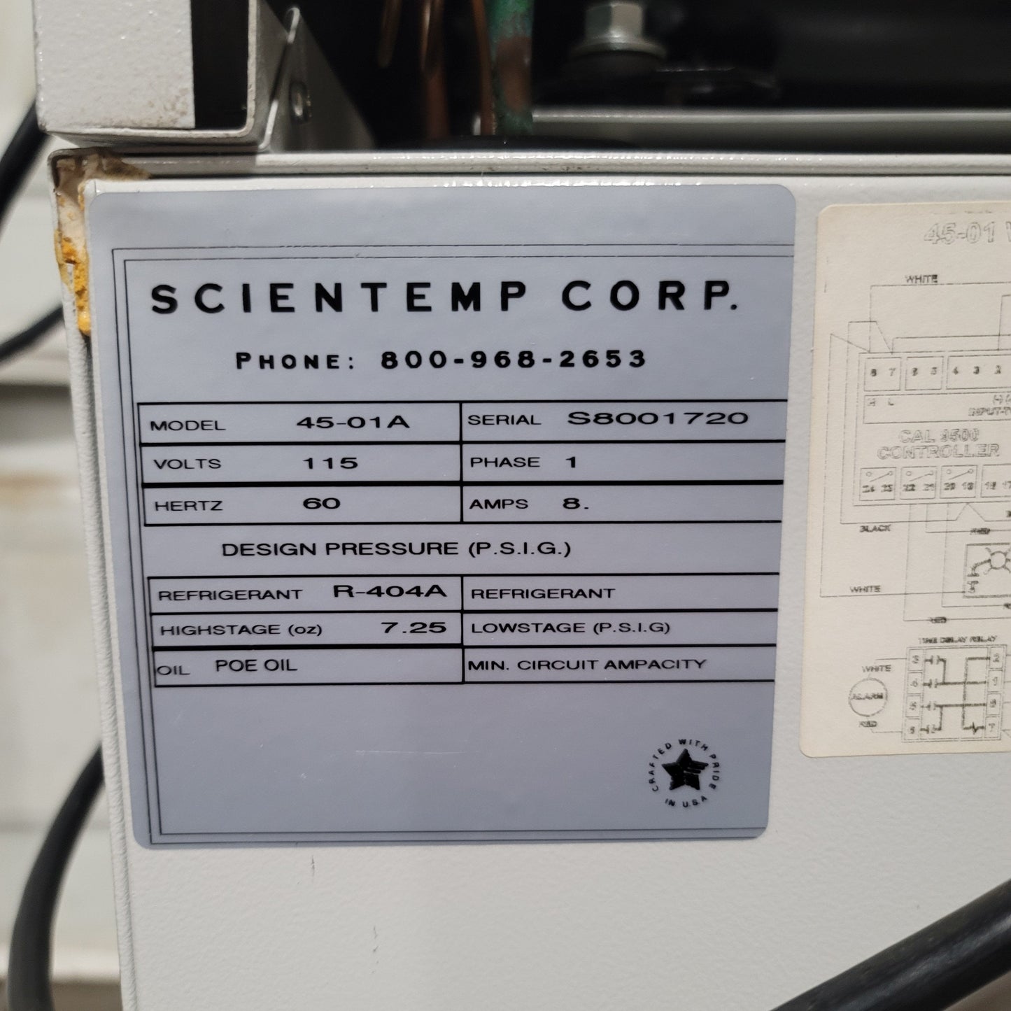 Used ScienTemp Model 45-01A Ultra Low Temp Benchtop Lab Freezer 32°F To -50°F, 115VAC