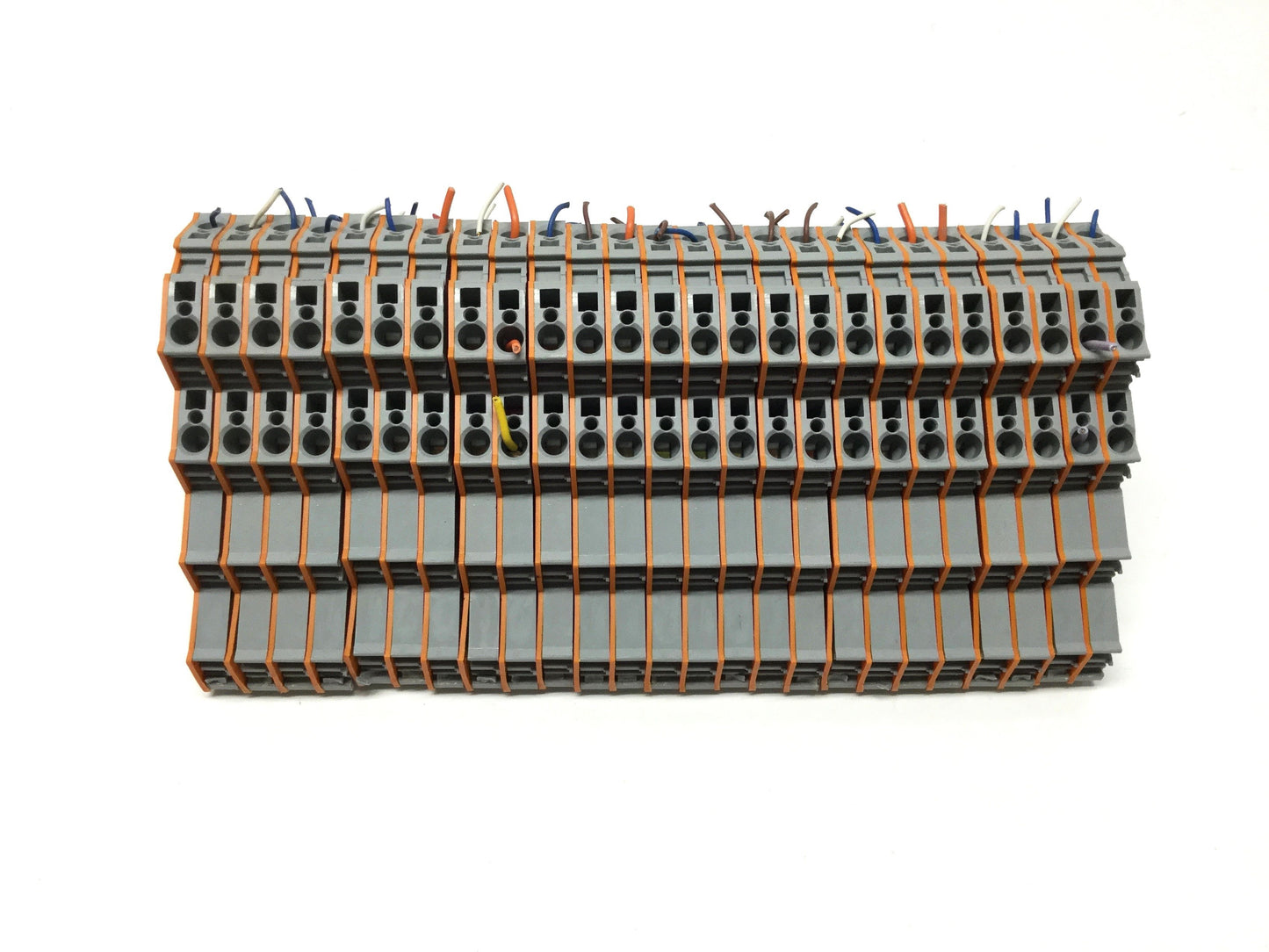 Used Lot of 25 Wago 281-531 4-Position Motor Wiring Terminal Blocks, 400V 25A, L1-L2