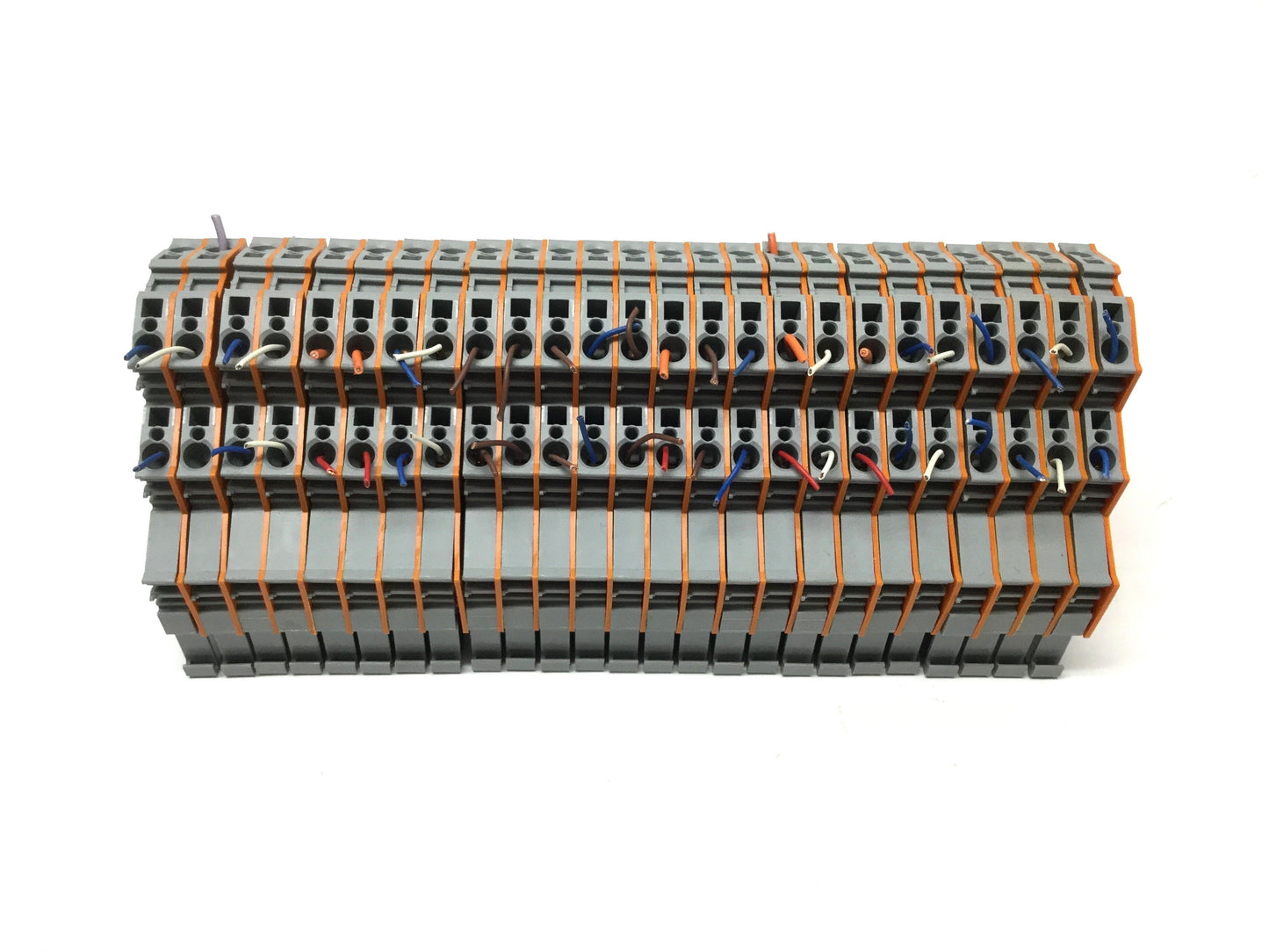 Used Lot of 25 Wago 281-531 4-Position Motor Wiring Terminal Blocks, 400V 25A, L1-L2