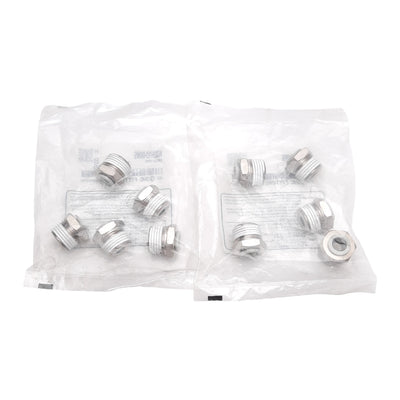 New Lot of 10 SMC KQ2H10-04NS Pneumatic Fitting ø10mm One-Touch, Rc1/2, -100kPa~1MPa