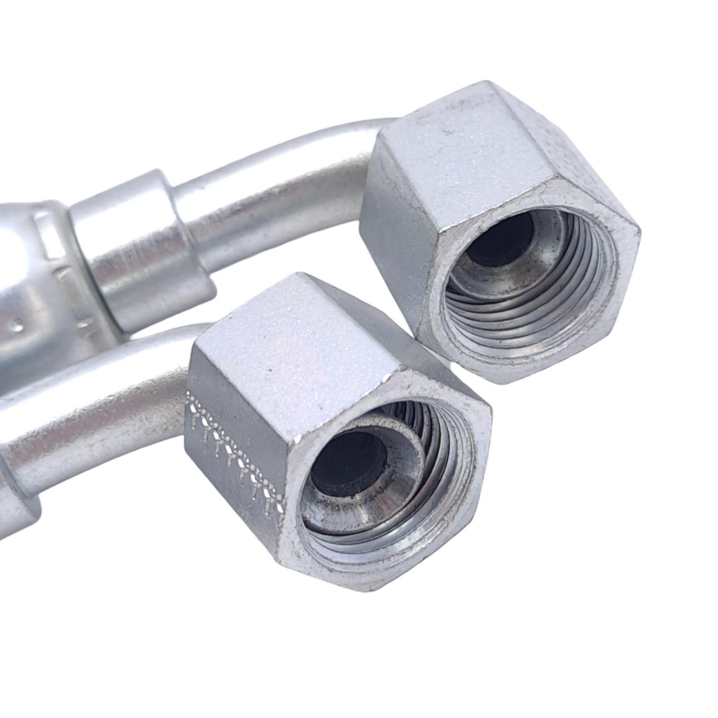 New Lot of 2 Danfoss 06906E-466 Crimp Hose Fittings, 90° Elbow, 5/16in SAE 45, -6