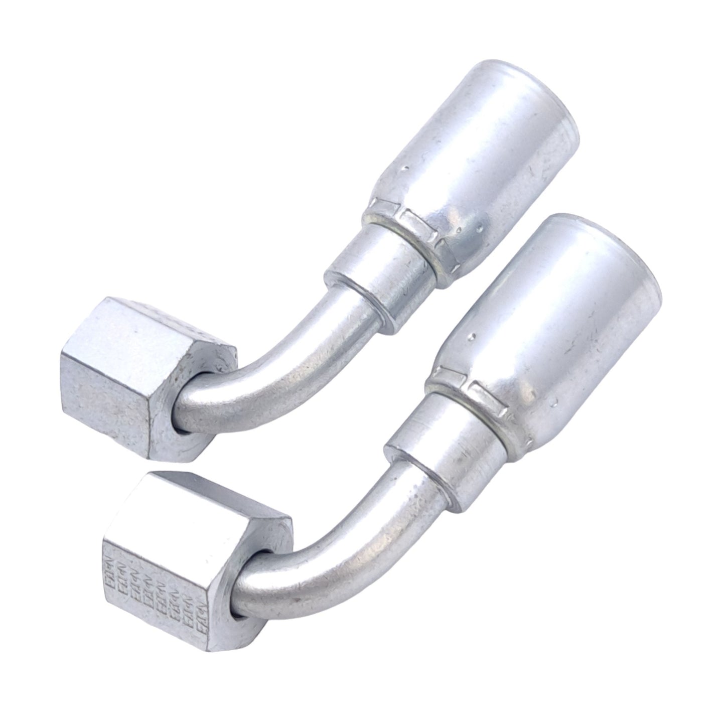 New Lot of 2 Danfoss 06906E-466 Crimp Hose Fittings, 90° Elbow, 5/16in SAE 45, -6